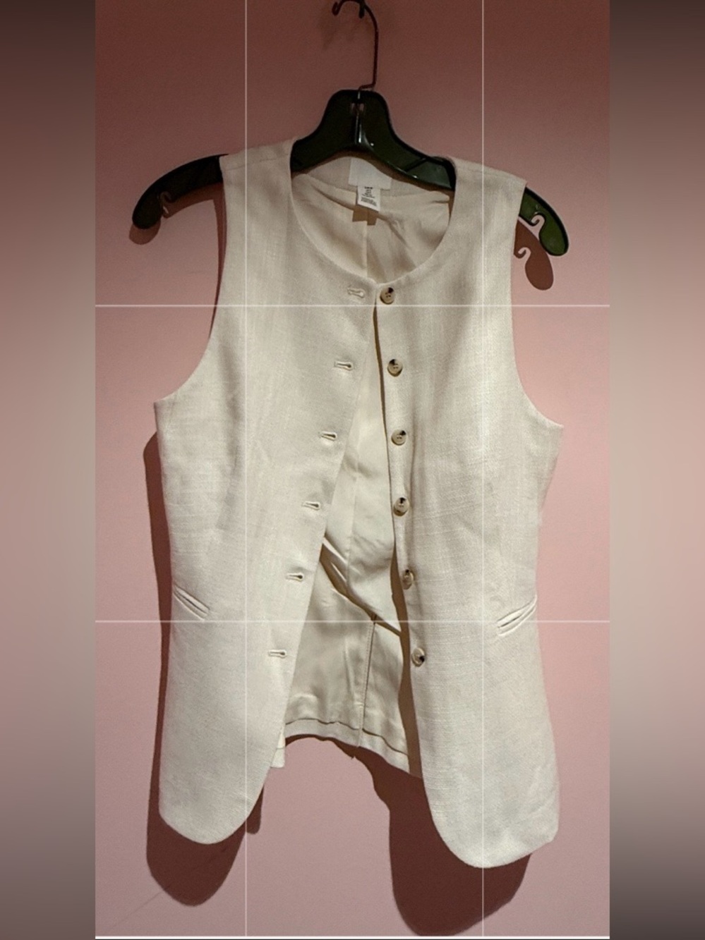 H&M Cream Button-Front Women's Vest